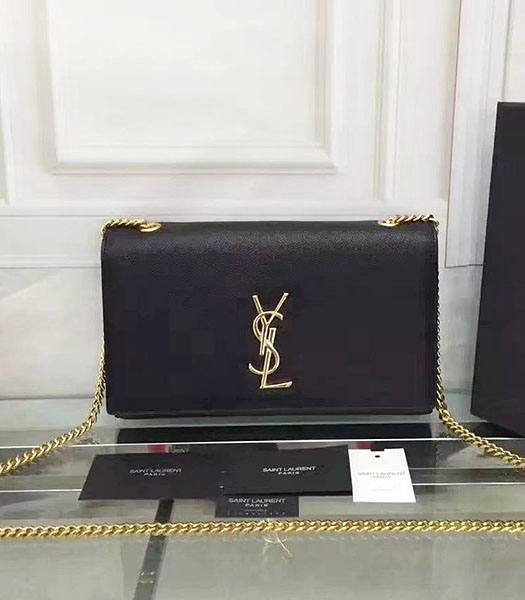 YSL Kate Monogram Black Caviar Calfskin Leather Golden Chains 24cm Shoulder Bag