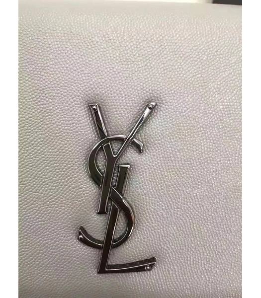 YSL Kate Monogram Grey Caviar Calfskin Leather Silver Chains 24cm Shoulder Bag-4