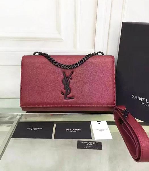 YSL Kate Monogram Jujube Red Caviar Calfskin Leather Chains Bag