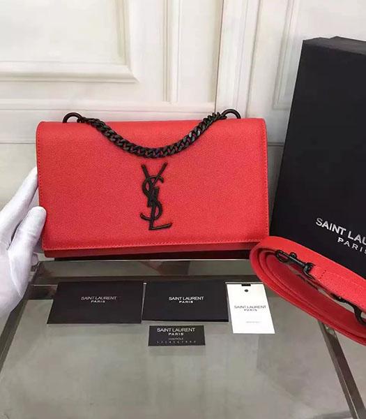YSL Kate Monogram Red Caviar Calfskin Leather Chains Bag