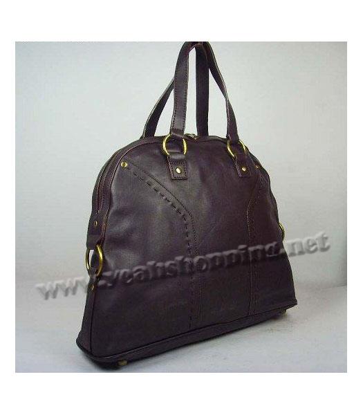 YSL Lover Leather Hobo Large Bag Coffee-1