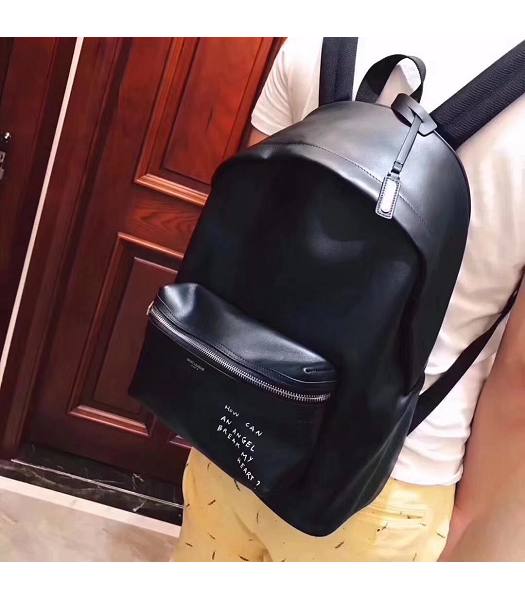YSL Mini City Black Calfskin Leather Backpack-1