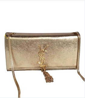 YSL Monogramme Gold Leather 28cm Bag Golden Chain