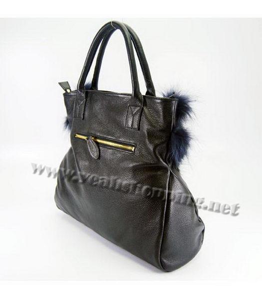 YSL New Tote Handbag Black Leather-2
