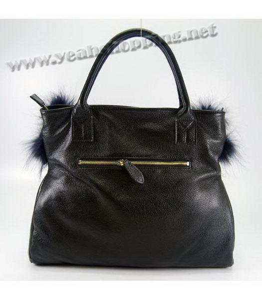 YSL New Tote Handbag Black Leather-3