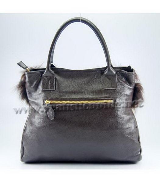 YSL New Tote Handbag Coffee Leather-3