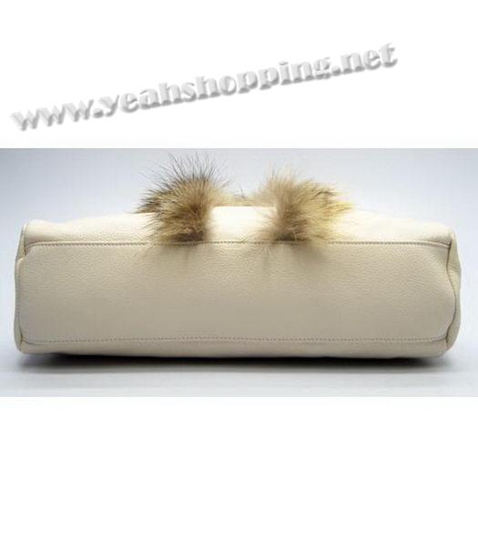 YSL New Tote Handbag Offwhite Leather-4