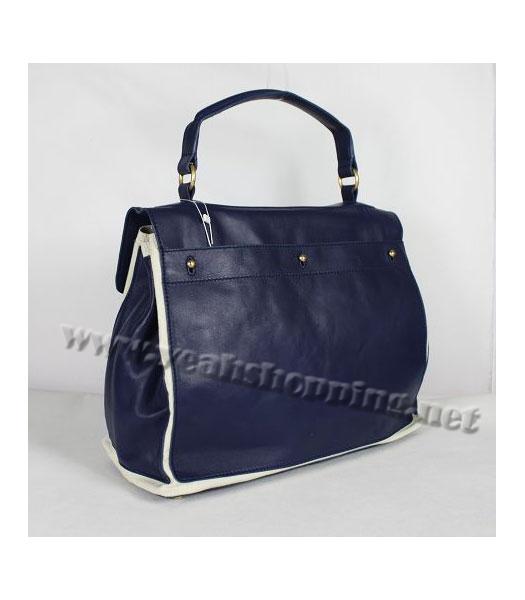 YSL Tote Bag Blue Croc Leather with Sapphire Blue Tote Bag-1