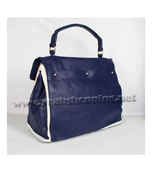 YSL Tote Bag Fuchsia Croc Leather with Sapphire Tote Bag-1