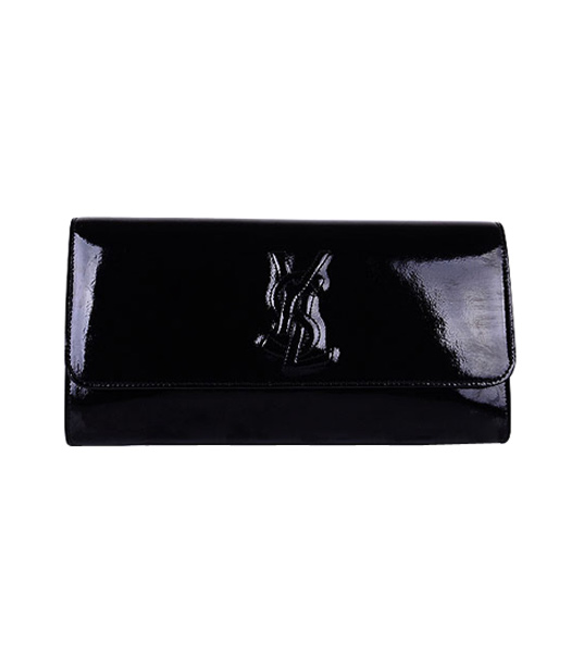Yves Saint Laurent Belle De Jour Black Patent Leather Clutch