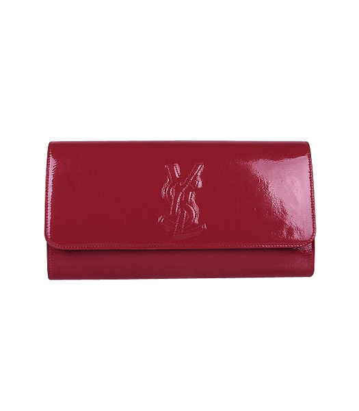 Yves Saint Laurent Belle De Jour Red Patent Leather Clutch