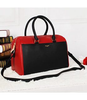 Yves Saint Laurent Birkin Tote Bag Black/Red Original Leather