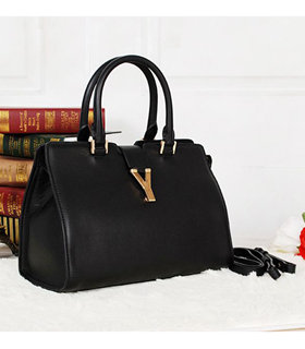 Yves Saint Laurent Birkin Tote Bag In Black Original Leather