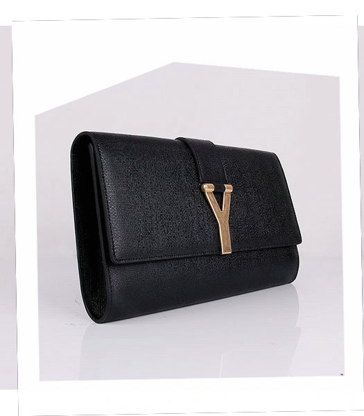 Yves Saint Laurent Black Original Leather Clutch-1