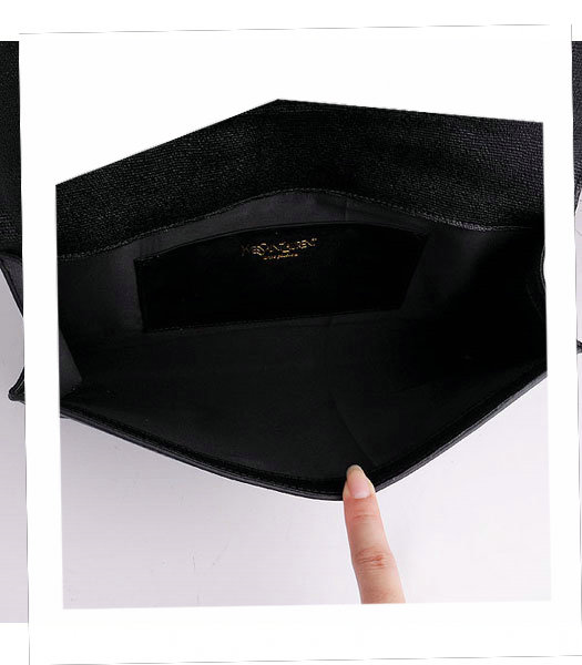 Yves Saint Laurent Black Original Leather Clutch-6