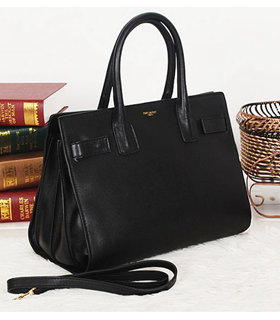 Yves Saint Laurent Black Original Leather Tote Bag
