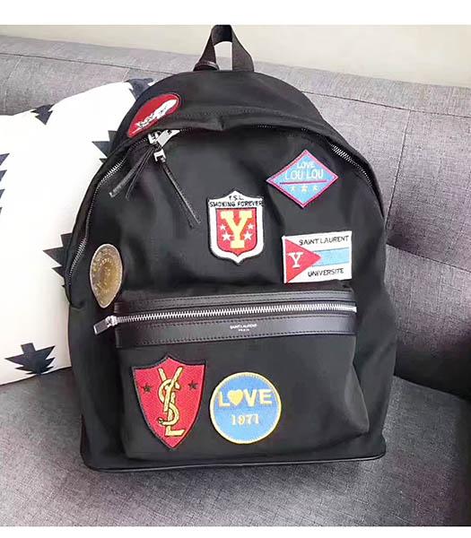 Yves Saint Laurent Black Supreme Canvas Backpack