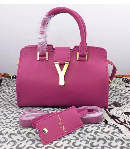 Yves Saint Laurent Cabas Chyc Fuchsia Leather Small Tote Bag