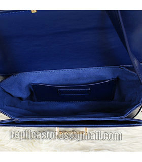 Yves Saint Laurent Cabas Chyc Sapphire Blue Lambskin Leather Shoulder Bag-3