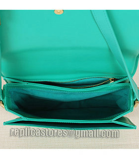 Yves Saint Laurent Large Chyc Shoulder Bag In Apple Green Leather-3
