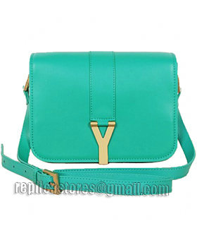 Yves Saint Laurent Large Chyc Shoulder Bag In Apple Green Leather-5