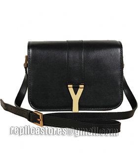 Yves Saint Laurent Large Chyc Shoulder Bag In Black Leather-6