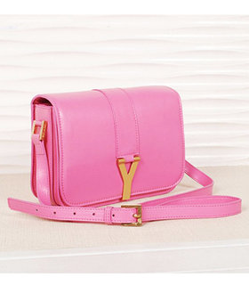 Yves Saint Laurent Large Chyc Shoulder Bag In Sakura Pink Leather