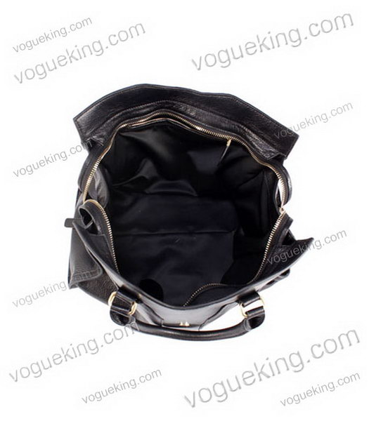 Yves Saint Laurent Large Top Handle Bag Black Calfskin Leather-5