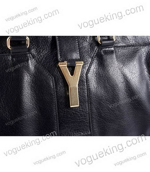 Yves Saint Laurent Large Top Handle Bag Black Calfskin Leather-6