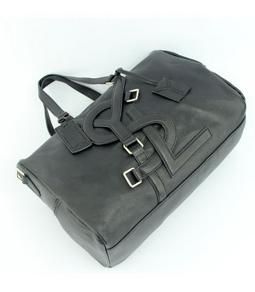 Yves Saint Laurent Large Vavin Duffle Bag in Black Classic Leather-5