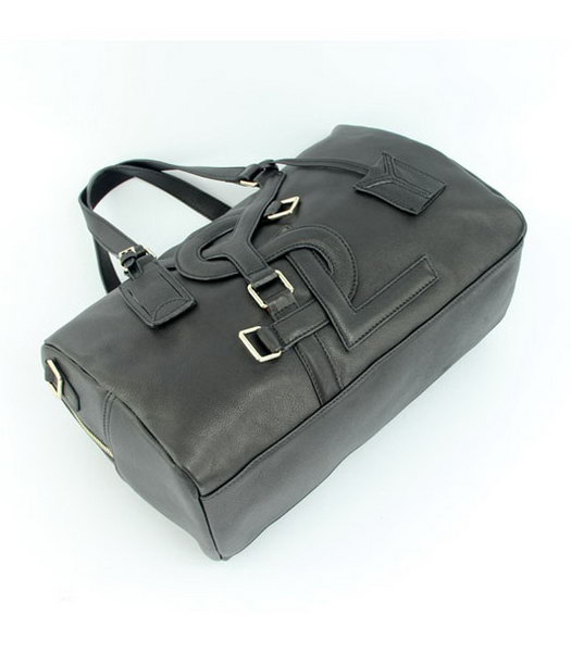 Yves Saint Laurent Medium Vavin Duffle Bag in Black Classic Leather-3