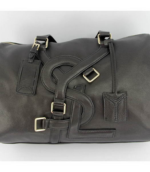 Yves Saint Laurent Medium Vavin Duffle Bag in Black Classic Leather-4