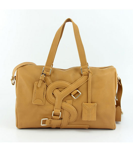 Yves Saint Laurent Medium Vavin Duffle Bag in Earth Yellow Classic Leather