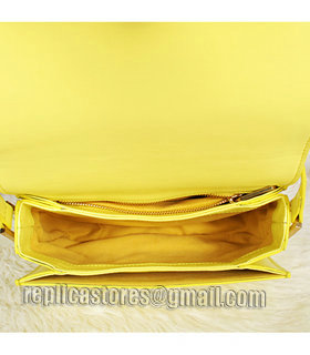 Yves Saint Laurent Monogramme Lemon Yellow Leather Mini Shoulder Bag-3