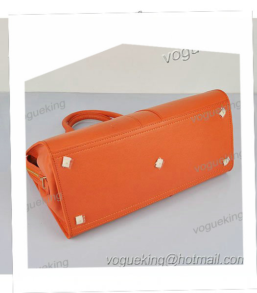 Yves Saint Laurent Orange Leather Tote Bag-3
