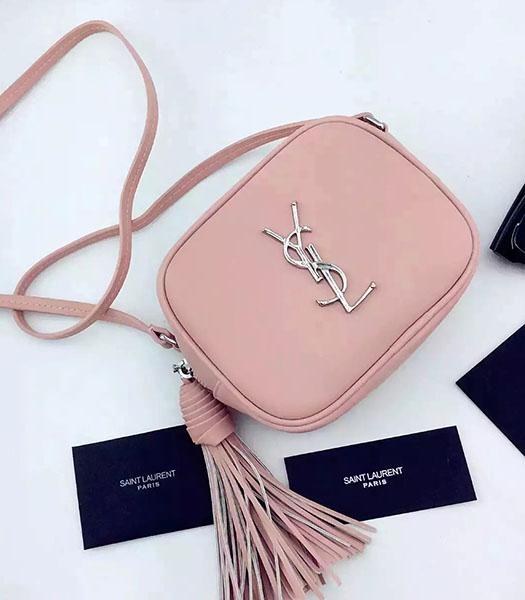 Yves Saint Laurent Pink Leather Fringed Mini Shoulder Bag