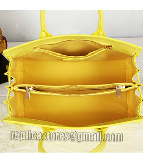 Yves Saint Laurent Sac De Jour Lemon Yellow Leather Tote Bag-3
