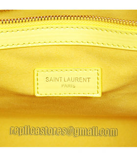 Yves Saint Laurent Sac De Jour Lemon Yellow Leather Tote Bag-4
