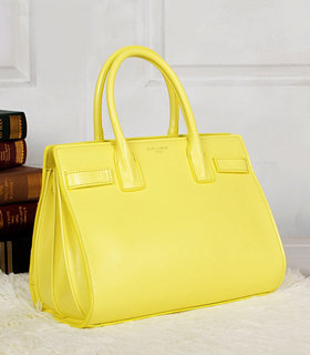Yves Saint Laurent Sac De Jour Lemon Yellow Leather Tote Bag
