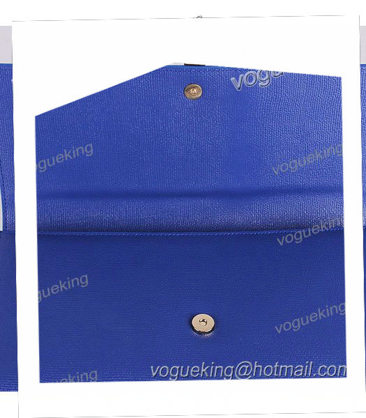 Yves Saint Laurent Sapphire Blue Original Leather Clutch-5